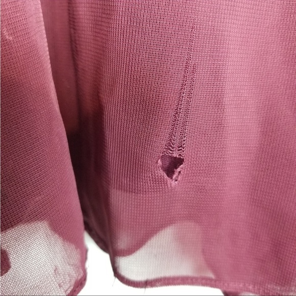 David’s Bridal One Shoulder Wine Bridesmaids Dress - Picture 5 of 5